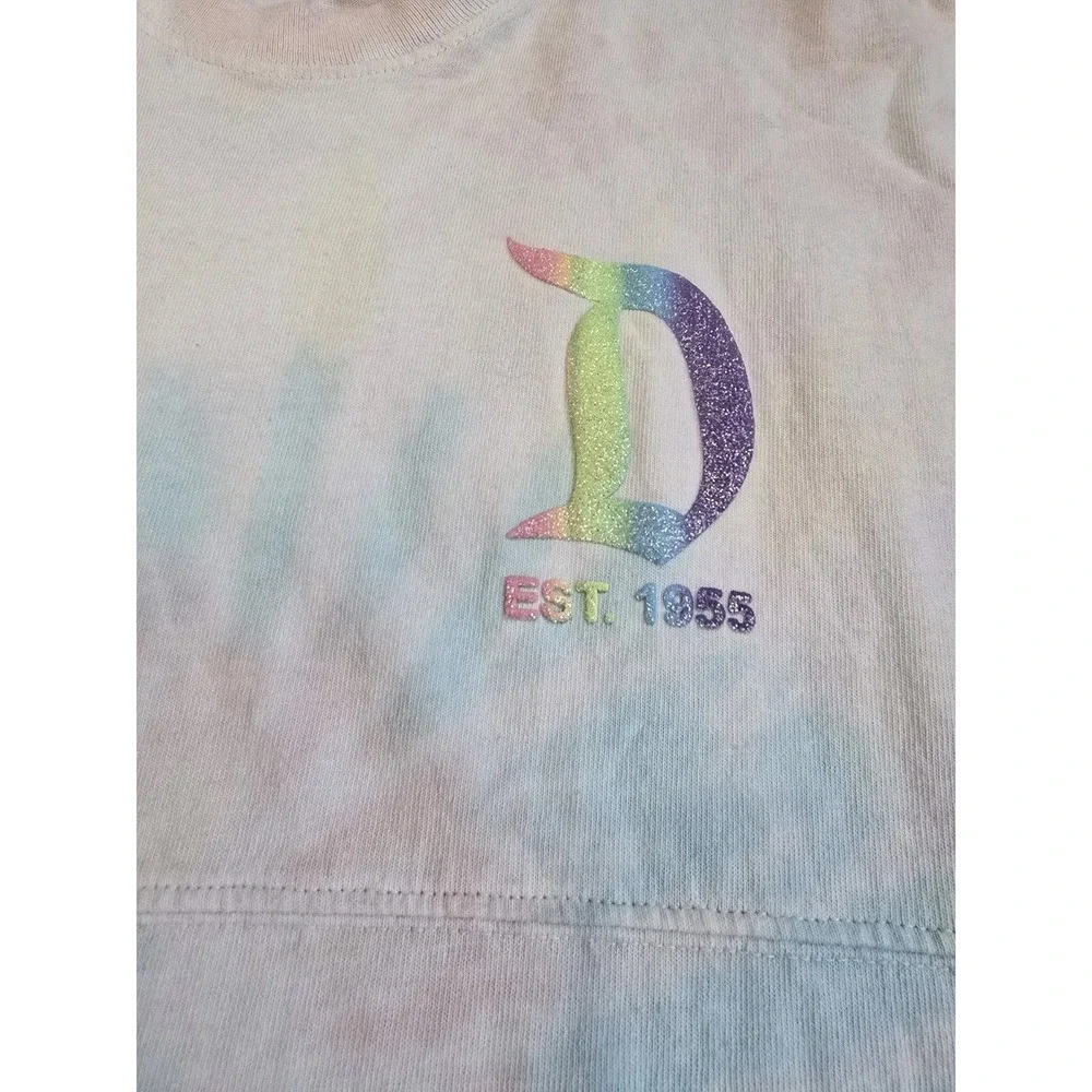 Disneyland Resort Spirit Jersey Adult XS Pastel Cotton Candy Tie Dye Shirt